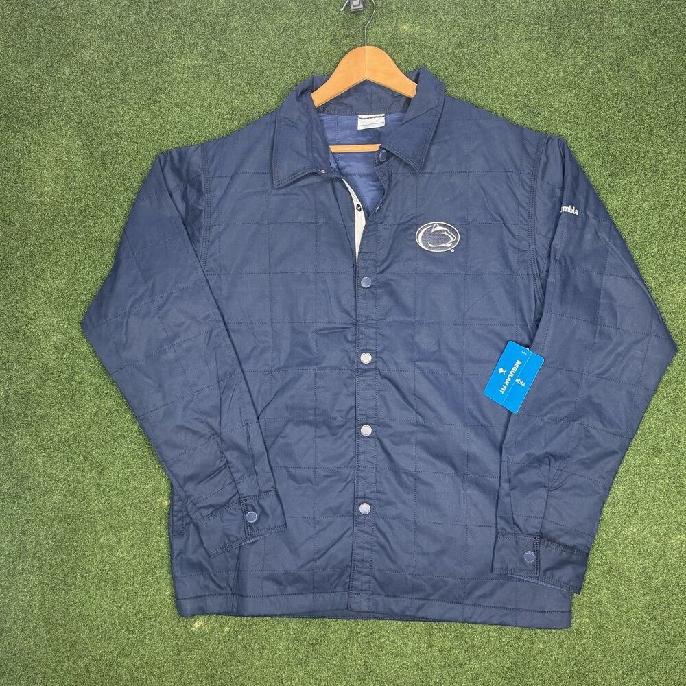 Sz L Penn State Columbia Collegiate Campus Roam Quilted Shirt Jacket
